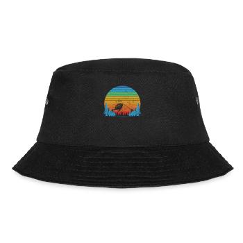 Outdoor Sonnenuntergang Berge Wald Geocaching - Bucket Hat - Schwarz - Vorne - Lela (165cm)