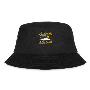 Draußen ist das beste Seitenzelt Camping Geocache - Bucket Hat - Schwarz - Vorne - Lela (165cm)