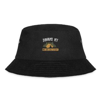 Wohnwagen Wohnmobil Camping Spruch - Bucket Hat - Schwarz - Vorne - Lela (165cm)