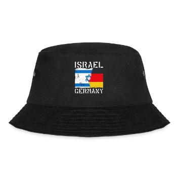 Israel Deutschland Herkunft National Flagge - Bucket Hat - Schwarz - Vorne - Lela (165cm)