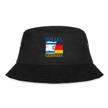 Israel Deutschland Herkunft National Flagge - Bucket Hat - Schwarz - Vorne - Lela (165cm)