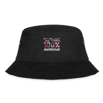 Geboren in Walisisch Wales Amerikanisch USA - Bucket Hat - Schwarz - Vorne - Lela (165cm)