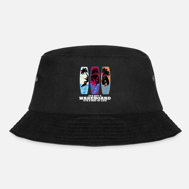 Wakeboard Wakeboarder Wakeboards - Bucket Hat - Schwarz