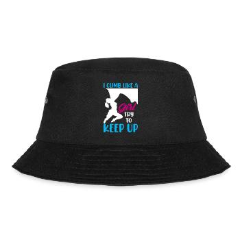 Ich Klettere Wie Ein Mädchen Bouldern Klettern - Bucket Hat - Schwarz - Vorne - Lela (165cm)