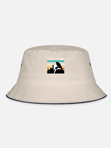 Half Dome Bergfan Wandern Summit Bergsteiger - Bucket Hat - Natur/Navy - Vorne