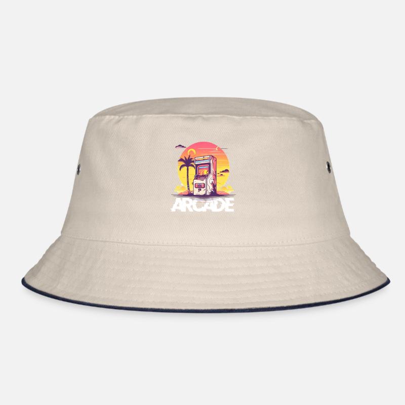 Vintage Arcade-Controller Nostalgischer Bucket Hat
