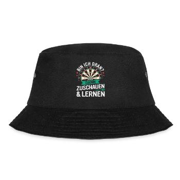 Dart Darts Dartspieler Dartsport - Bucket Hat - Schwarz - Vorne - Lela (165cm)
