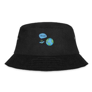 Weltraum Alien Astronomie Alien Raumschiff Comic - Bucket Hat - Schwarz - Vorne - Lela (165cm)
