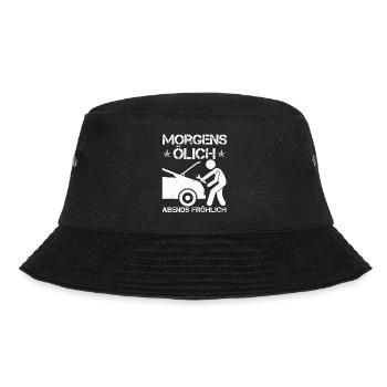Morgens Ölich Abends Fröhlich | KFZ Mechaniker - Bucket Hat - Schwarz - Vorne - Lela (165cm)