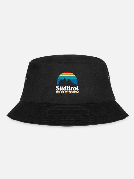Drei Zinnen Südtirol Bergsteiger und Wanderer - Bucket Hat - Schwarz