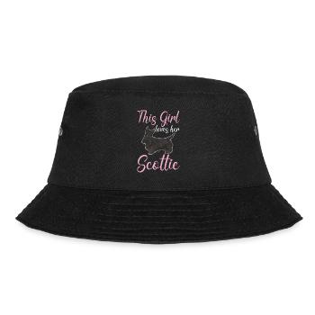 Scottish Terrier Scottie Hund - Bucket Hat - Schwarz - Vorne - Lela (165cm)