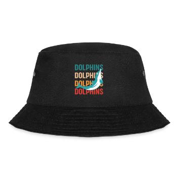 Dolphins Dolphins Dolphins Dolphins Animal Lover - Bucket Hat - black - Front - Lela (165cm)