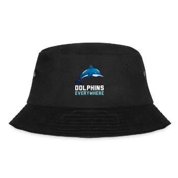 Dolphins Everywhere IQ Clever Animals Sea Creatures - Bucket Hat - black - Front - Lela (165cm)