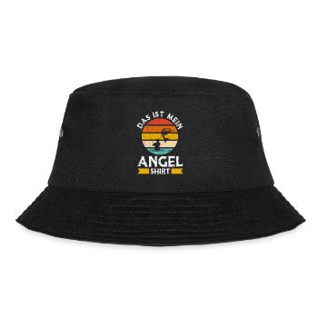 Angler Papa Vater Geschenk - Bucket Hat - Schwarz - Vorne - Lela (165cm)