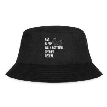 Scottish Terrier Scottie Hund - Bucket Hat - Schwarz - Vorne - Lela (165cm)