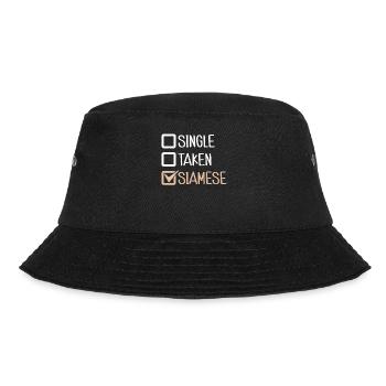 Siamesische Katze Geschenke - Bucket Hat - Schwarz - Vorne - Lela (165cm)