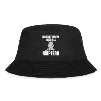 Gelangweiltes Nilpferd / Nölpferd / Keinen Bock - Bucket Hat - Schwarz - Vorne - Lela (165cm)