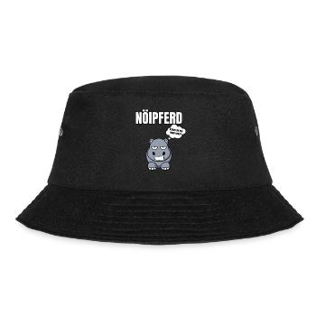 Gelangweiltes Nilpferd / Nölpferd / Keinen Bock - Bucket Hat - Schwarz - Vorne - Lela (165cm)