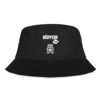 Gelangweiltes Nilpferd / Nölpferd / Keinen Bock - Bucket Hat - Schwarz - Vorne - Lela (165cm)