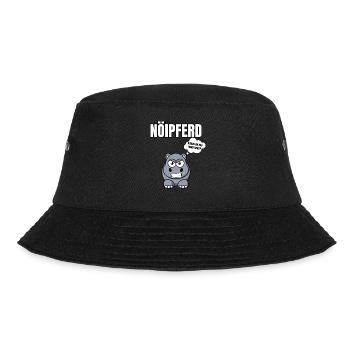 Gelangweiltes Nilpferd / Nölpferd / Keinen Bock - Bucket Hat - Schwarz - Vorne - Lela (165cm)