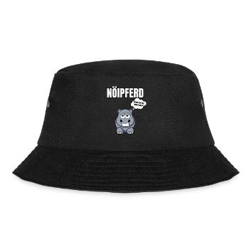 Gelangweiltes Nilpferd / Nölpferd / Keinen Bock - Bucket Hat - Schwarz - Vorne - Lela (165cm)