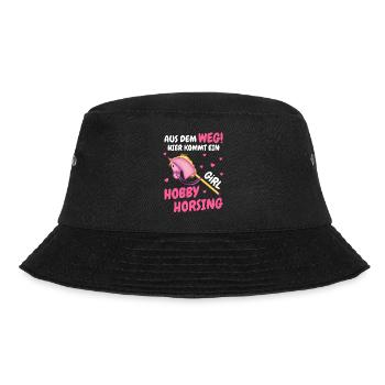 Hobby Horsing Steckenpferd Hobbyhorsing - Bucket Hat - Schwarz - Vorne - Lela (165cm)