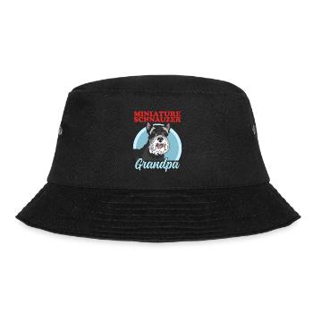 Zwergschnauzer Grandpa | Schnauzer Hunde Geschenk - Bucket Hat - Schwarz - Vorne - Lela (165cm)