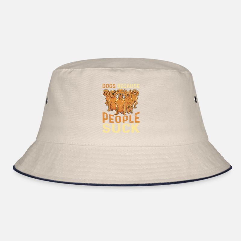 Dogs Because People Suck 2 Bucket Hat