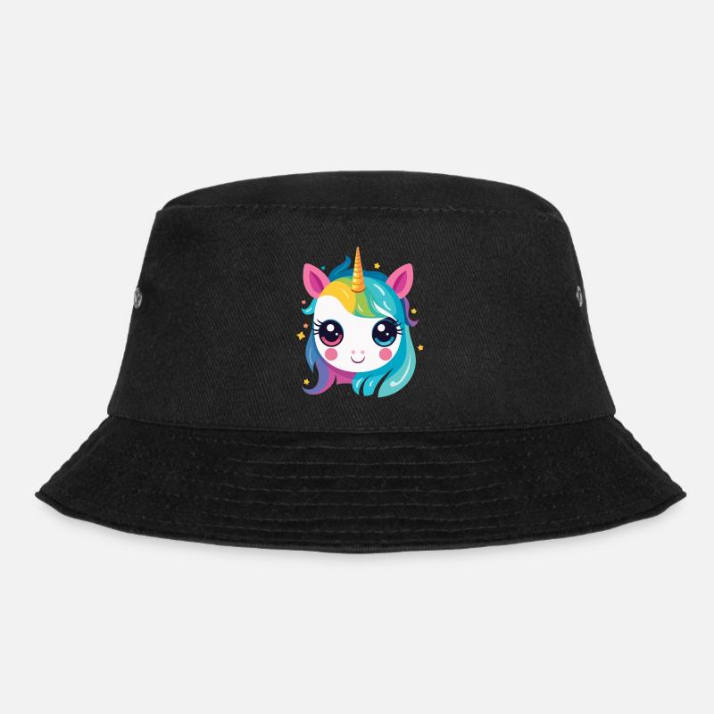 Ein Regenbogen-Einhorn - Bucket Hat - Schwarz