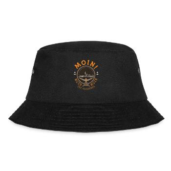 Moin Moin ist gesabbel Hamburg Skyline Seemann - Bucket Hat - Schwarz - Vorne - Lela (165cm)