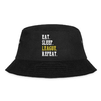 Eat Sleep League Repeat Sports Game Gaming - Bucket Hat - black - Front - Lela (165cm)