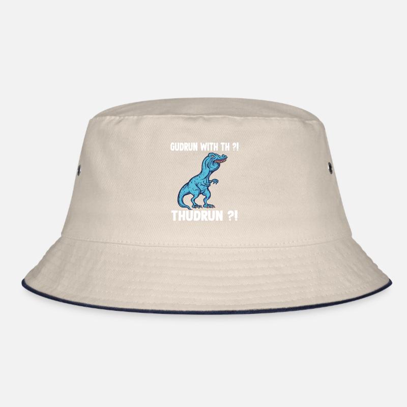 TRex Meme Overbite Dinosaur Gudrun with th Guthrun Bucket Hat