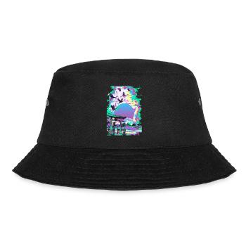 Paysage japonais sur bois Vaporwave Esthétique - Bob - noir - Devant - Lela (165cm)