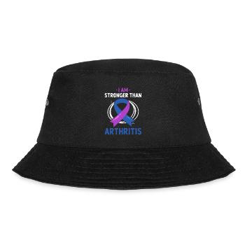 I'm stronger than arthritis awareness - Bucket Hat - black - Front - Lela (165cm)
