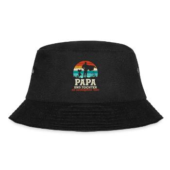 Team Super Papa und Tochter Vatertag Geschenk - Bucket Hat - Schwarz - Vorne - Lela (165cm)
