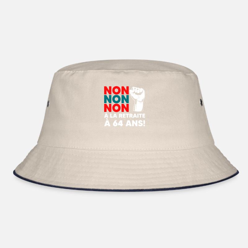 Bewertung: 64 Ans Non! Non à la retraite à 64 ans! Bucket Hat