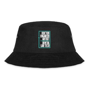 Doctor Engineer Artist Dentallabor Zahnlabor - Bucket Hat - Schwarz - Vorne - Lela (165cm)