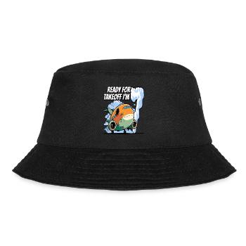 Ready for Takeoff I'm seven - 7nd Birthday Boy - Bucket Hat - Schwarz - Vorne - Lela (165cm)