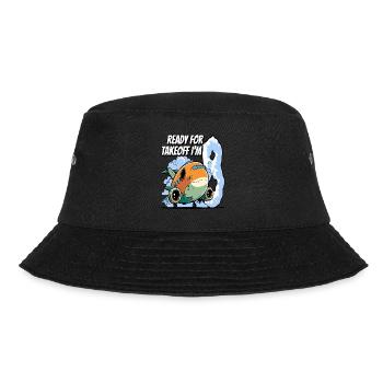 Ready for Takeoff I'm 8 - 8nd Birthday Boy - Bucket Hat - Schwarz - Vorne - Lela (165cm)