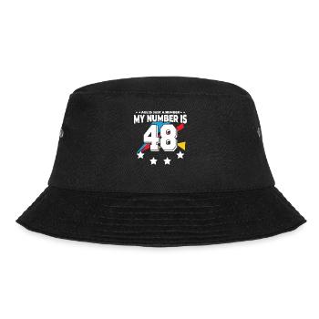 Age is just a number – 48th birthday - Bucket Hat - black - Front - Lela (165cm)