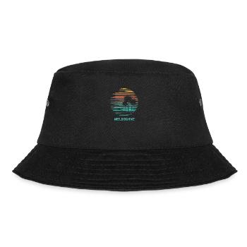 Melbourne Australia Cool Souvenir Vacation - Bucket Hat - black - Front - Lela (165cm)