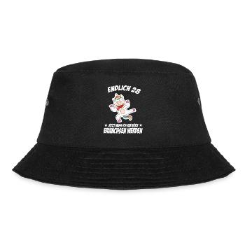 28 Geburtstag Positive Sprüche Zum 28 geburtstag - Bucket Hat - Schwarz - Vorne - Lela (165cm)