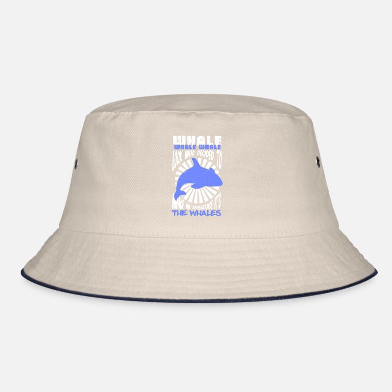 Beluga Whale Design for Marine Mammals and Orca Bucket Hat