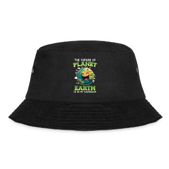 Rette die Erde Umweltliebe Umweltbewusste Kinder - Bucket Hat - Schwarz - Vorne - Lela (165cm)
