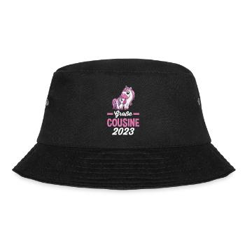 Einhorn Große Cousine 2023 - Bucket Hat - Schwarz - Vorne - Lela (165cm)