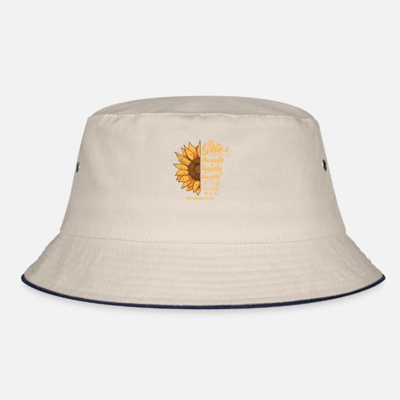 Christian Bible Verse Sunflower Lover Scriptures Bucket Hat