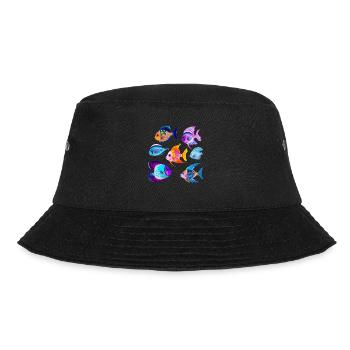 Exotische Zierfische Aquaristik Aquarium - Bucket Hat - Schwarz - Vorne - Lela (165cm)