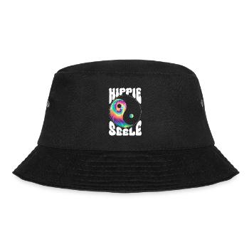 Hippie Seele - Hippie Kostüm 70er - Bucket Hat - Schwarz - Vorne - Lela (165cm)