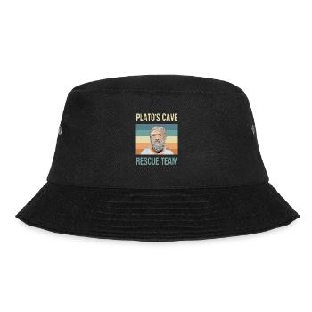 Plato's Cave Rescue Team for all philosophy fans - Bucket Hat - black - Front - Lela (165cm)