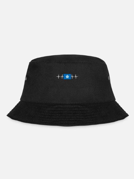Japan Flag - Fukuoka - Bucket Hat - black